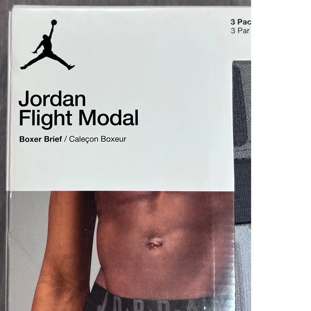 Nike Jordan Flight Modal Boxer Briefs 3 Pack Particle Gray Men Medium JM0621-G1Z